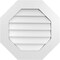Ekena Millwork Octagonal Surface Mount PVC Gable Vent: Non-Functional, w/ 3-1/2"W x 1"P Standard Frame, 24"W x 24"H GVPOC24X2401SN - alternate 1
